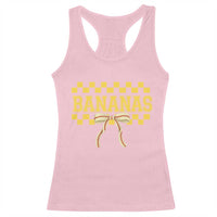 Bananas Coquette Bow Checkered Racerback Tank Top Women Girls Kids