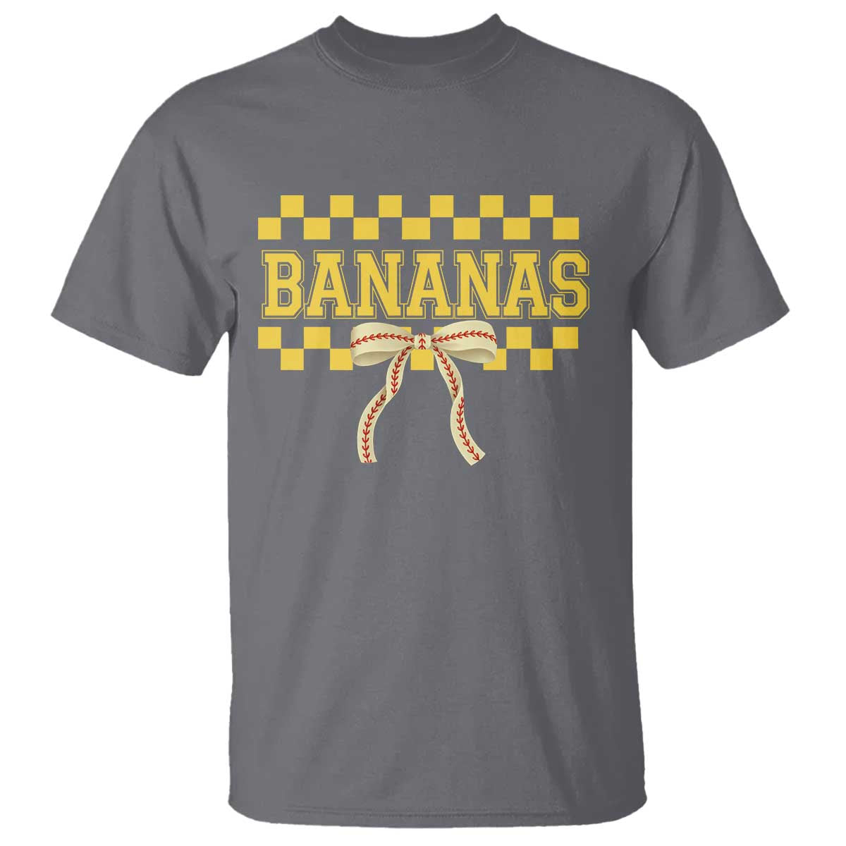 Bananas Coquette Bow Checkered T Shirt Women Girls Kids