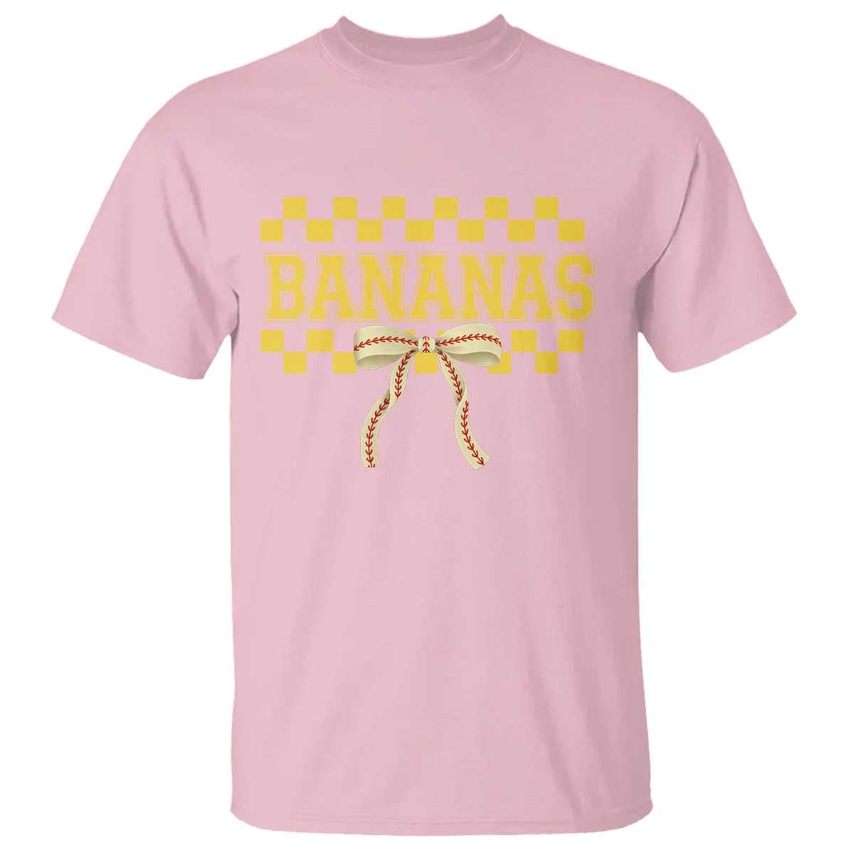 Bananas Coquette Bow Checkered T Shirt Women Girls Kids