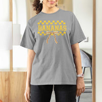 Bananas Coquette Bow Checkered T Shirt For Women Women Girls Kids