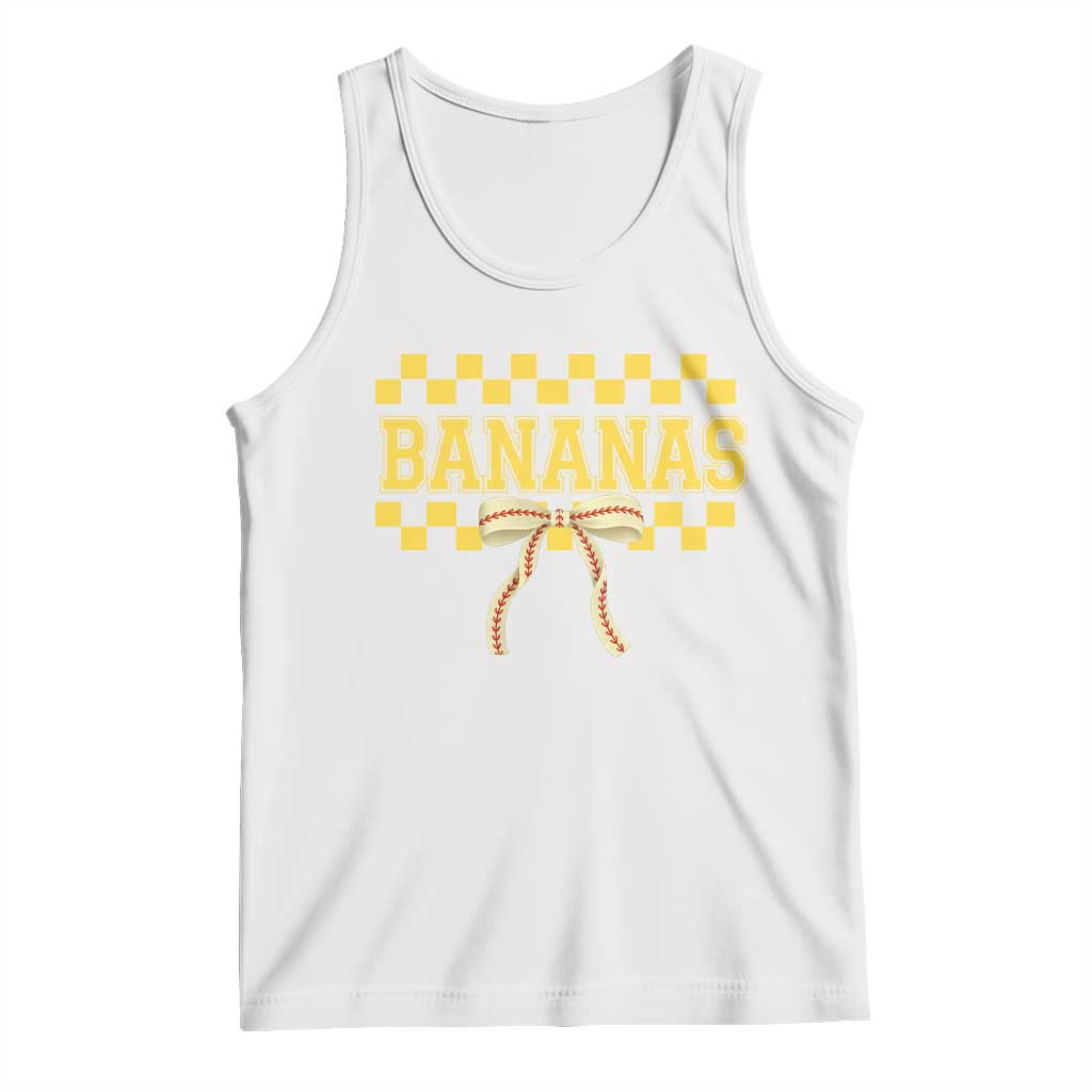 Bananas Coquette Bow Checkered Tank Top Women Girls Kids