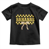 Bananas Coquette Bow Checkered Toddler T Shirt Women Girls Kids
