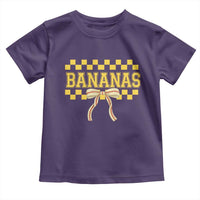 Bananas Coquette Bow Checkered Toddler T Shirt Women Girls Kids