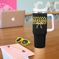 Bananas Coquette Bow Checkered Tumbler With Handle Women Girls Kids
