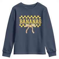 Bananas Coquette Bow Checkered Youth Sweatshirt Women Girls Kids