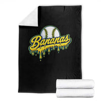 Funny Banana Baseball Throw Blanket Sports Team Baseball Drip Ice Cream Style