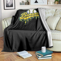Funny Banana Baseball Throw Blanket Sports Team Baseball Drip Ice Cream Style
