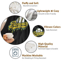 Funny Banana Baseball Throw Blanket Sports Team Baseball Drip Ice Cream Style