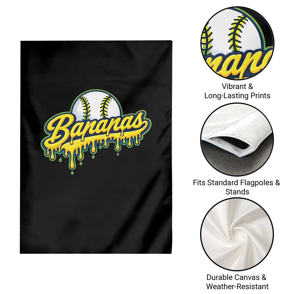 Funny Banana Baseball Garden Flag Sports Team Baseball Drip Ice Cream Style