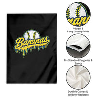 Funny Banana Baseball Garden Flag Sports Team Baseball Drip Ice Cream Style