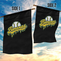 Funny Banana Baseball Garden Flag Sports Team Baseball Drip Ice Cream Style