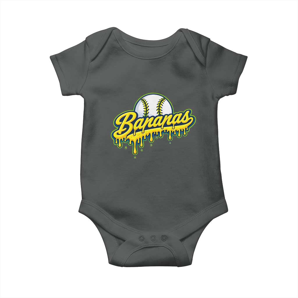 Funny Banana Baseball Baby Onesie Sports Team Baseball Drip Ice Cream Style