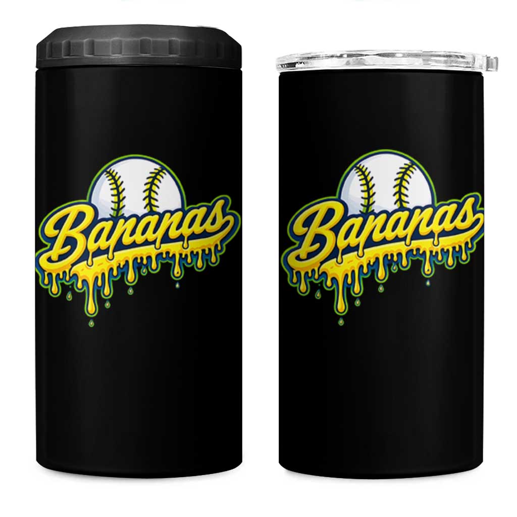 Funny Banana Baseball 4 in 1 Can Cooler Tumbler Sports Team Baseball Drip Ice Cream Style
