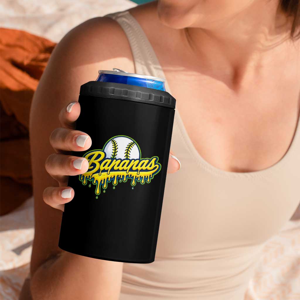 Funny Banana Baseball 4 in 1 Can Cooler Tumbler Sports Team Baseball Drip Ice Cream Style