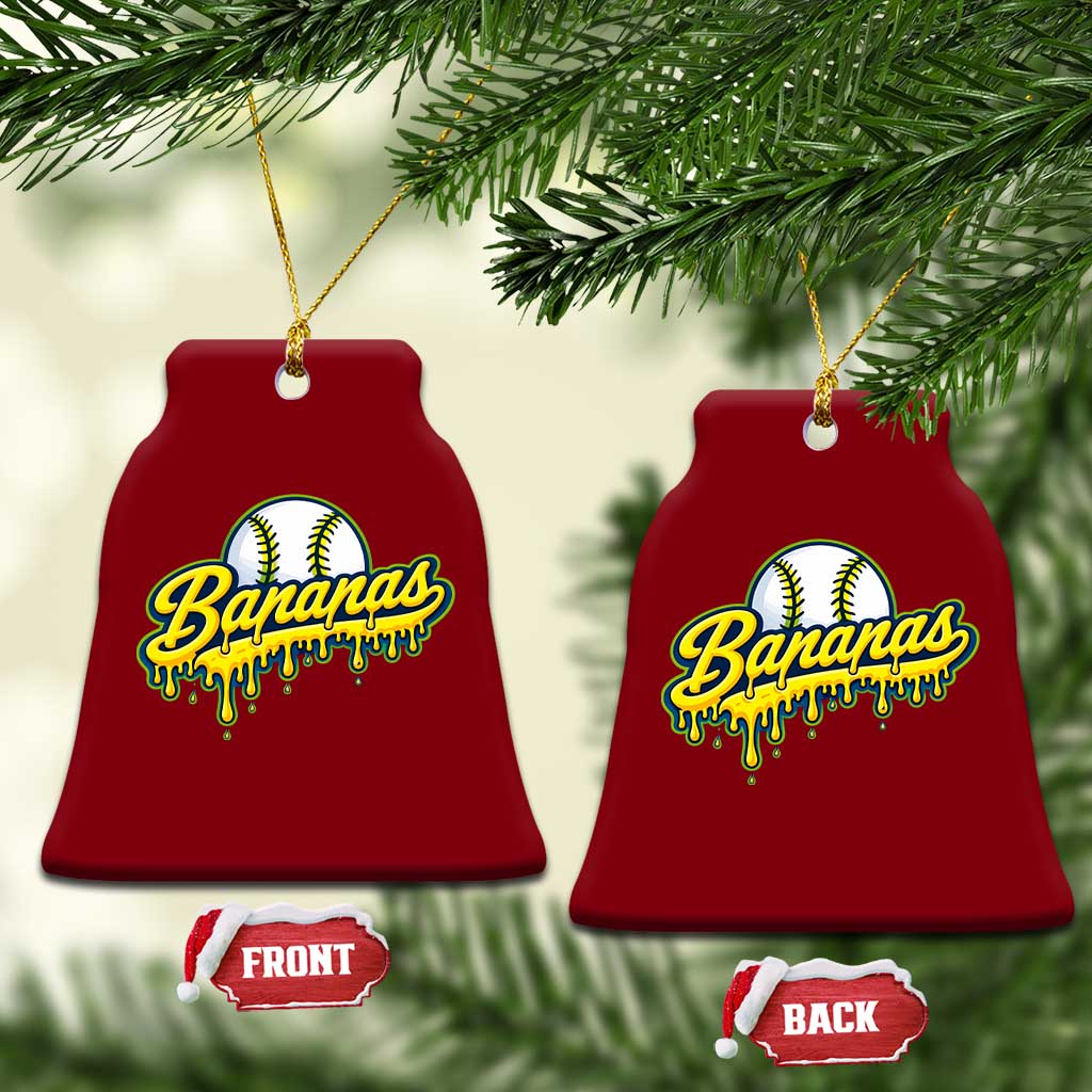 Funny Banana Baseball Ceramic Ornament Sports Team Baseball Drip Ice Cream Style