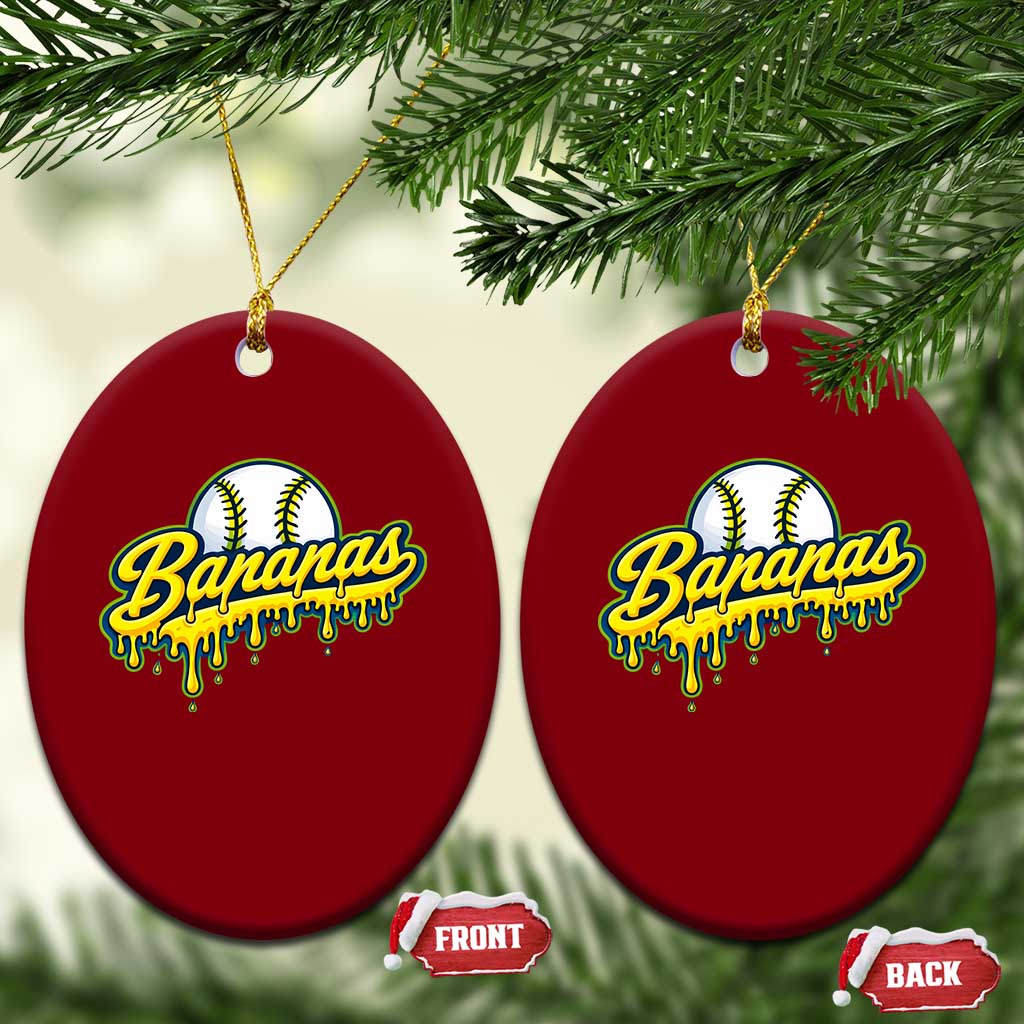 Funny Banana Baseball Ceramic Ornament Sports Team Baseball Drip Ice Cream Style