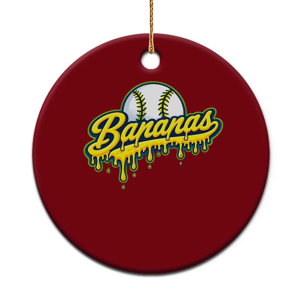 Funny Banana Baseball Ceramic Ornament Sports Team Baseball Drip Ice Cream Style