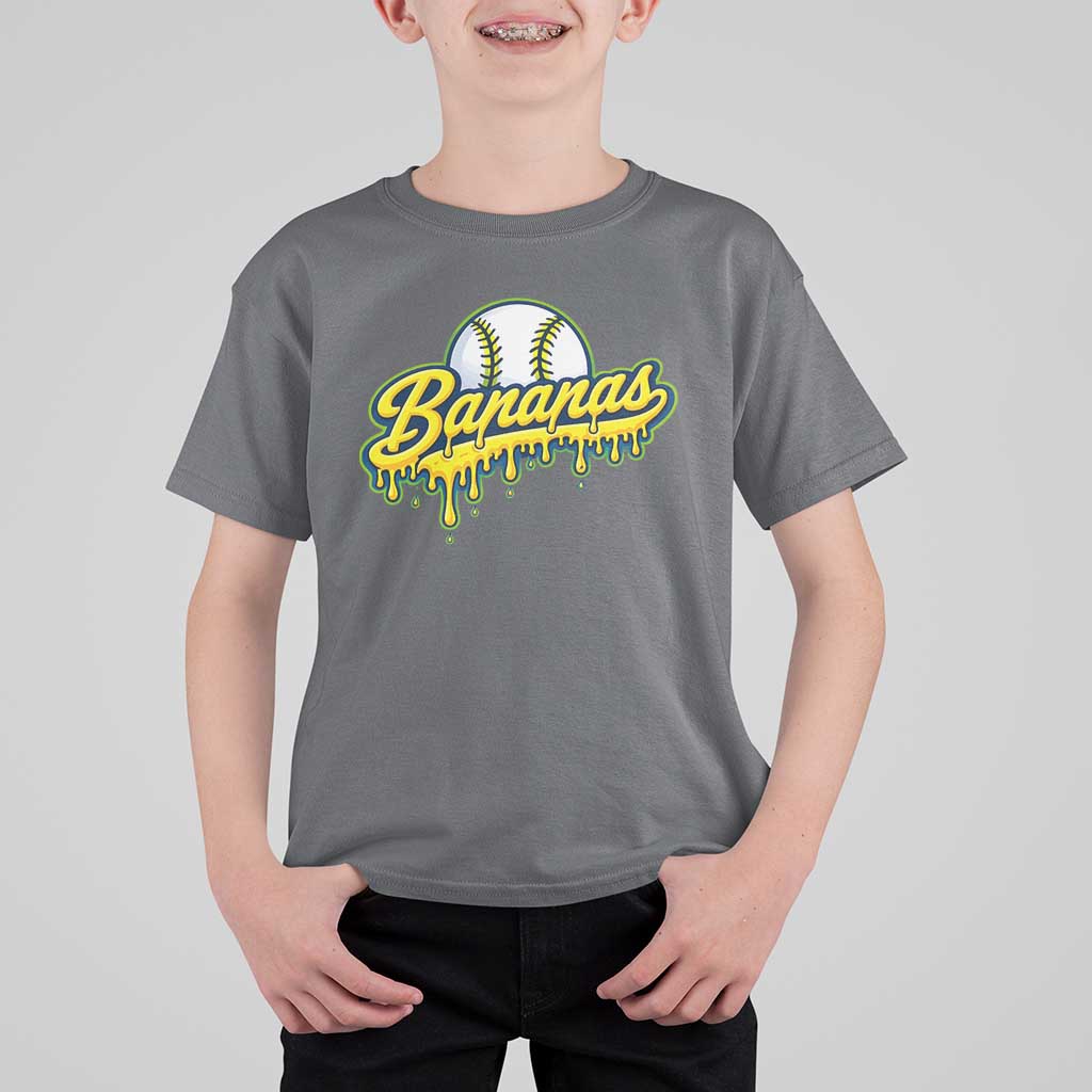Funny Banana Baseball T Shirt For Kid Sports Team Baseball Drip Ice Cream Style