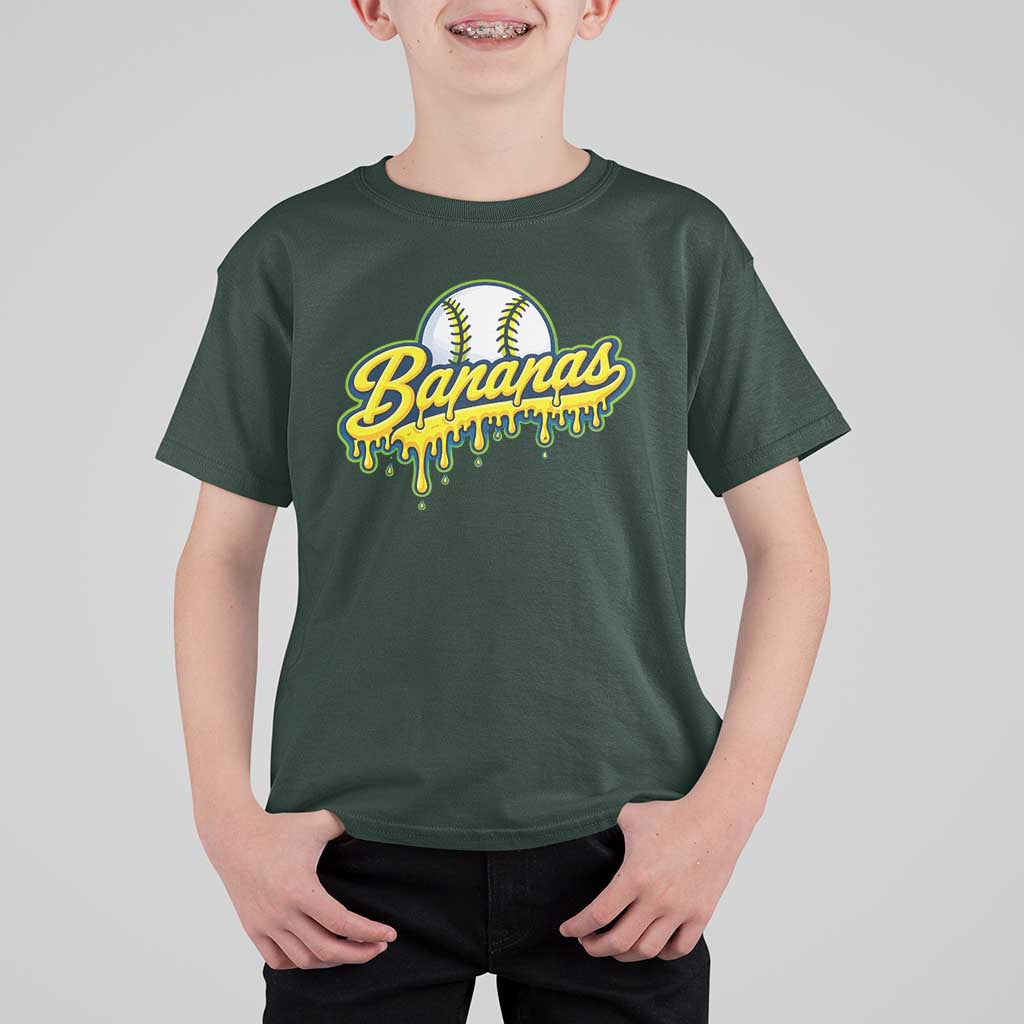 Funny Banana Baseball T Shirt For Kid Sports Team Baseball Drip Ice Cream Style