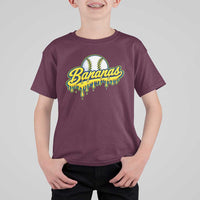 Funny Banana Baseball T Shirt For Kid Sports Team Baseball Drip Ice Cream Style