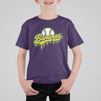 Funny Banana Baseball T Shirt For Kid Sports Team Baseball Drip Ice Cream Style