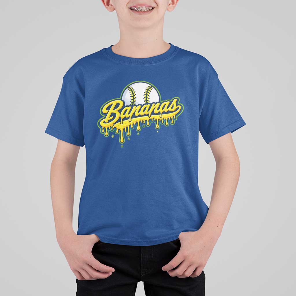 Funny Banana Baseball T Shirt For Kid Sports Team Baseball Drip Ice Cream Style