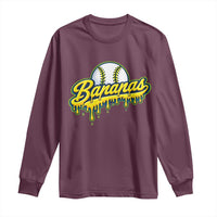 Funny Banana Baseball Long Sleeve Shirt Sports Team Baseball Drip Ice Cream Style