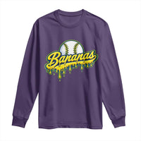 Funny Banana Baseball Long Sleeve Shirt Sports Team Baseball Drip Ice Cream Style