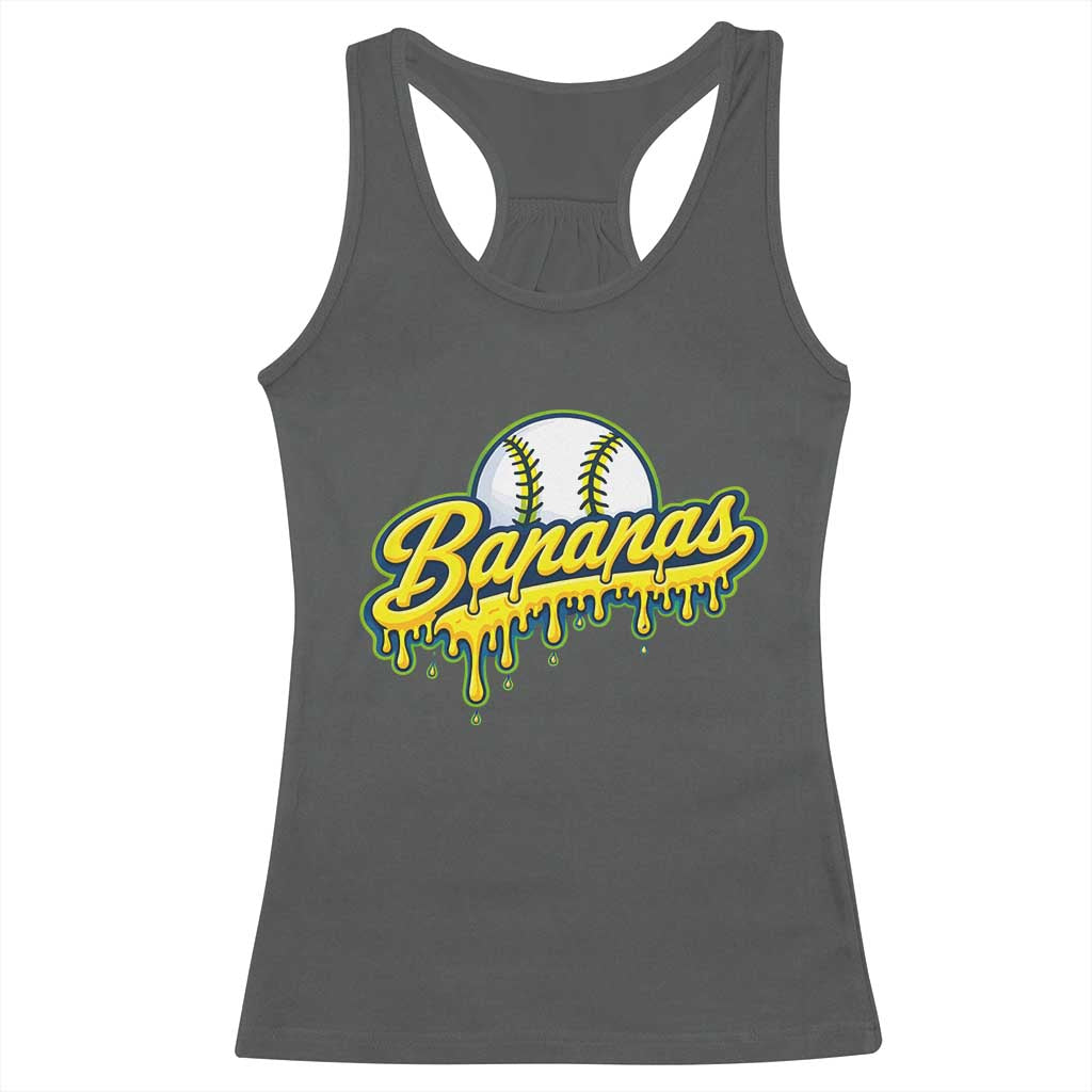 Funny Banana Baseball Racerback Tank Top Sports Team Baseball Drip Ice Cream Style