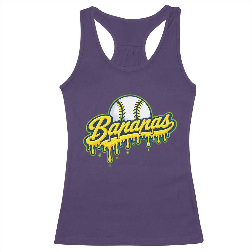 Funny Banana Baseball Racerback Tank Top Sports Team Baseball Drip Ice Cream Style