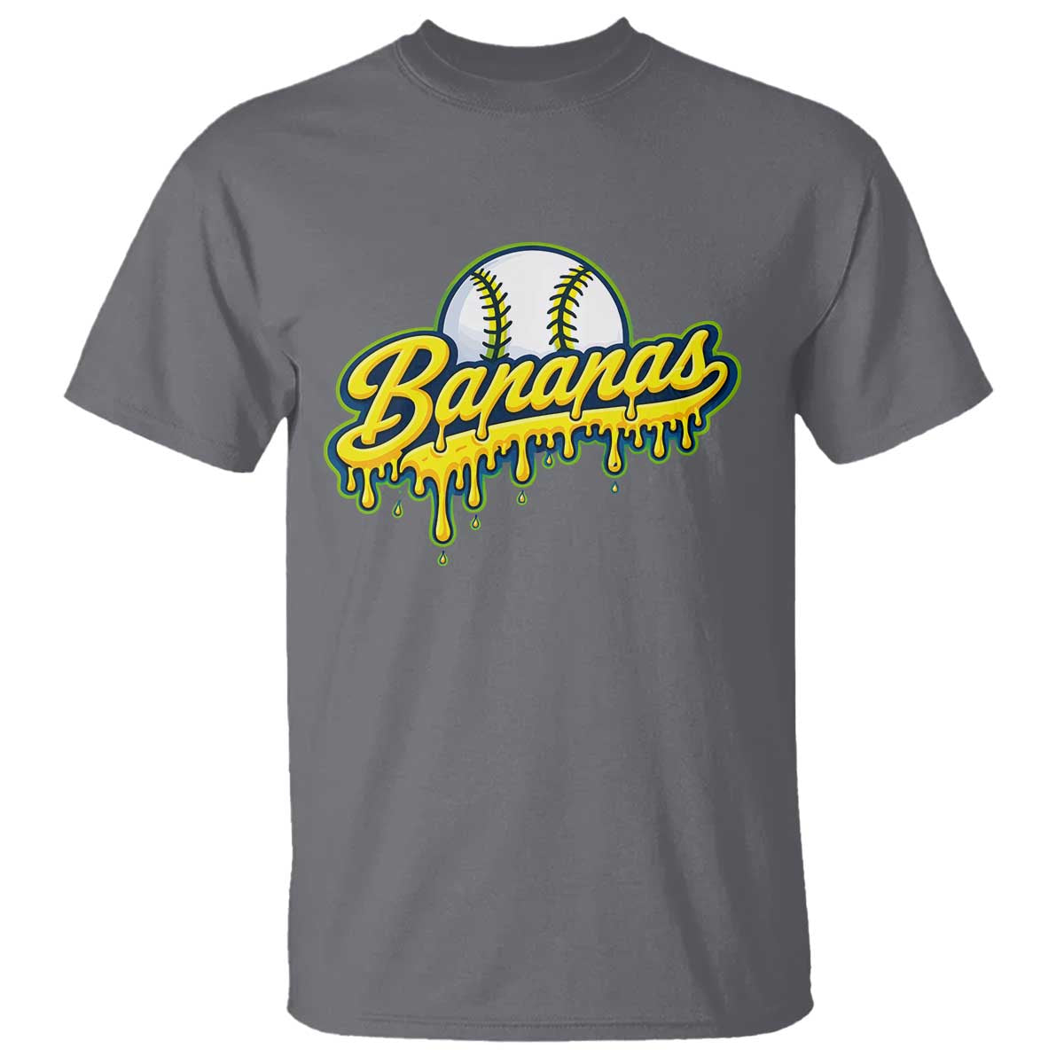 Funny Banana Baseball T Shirt Sports Team Baseball Drip Ice Cream Style