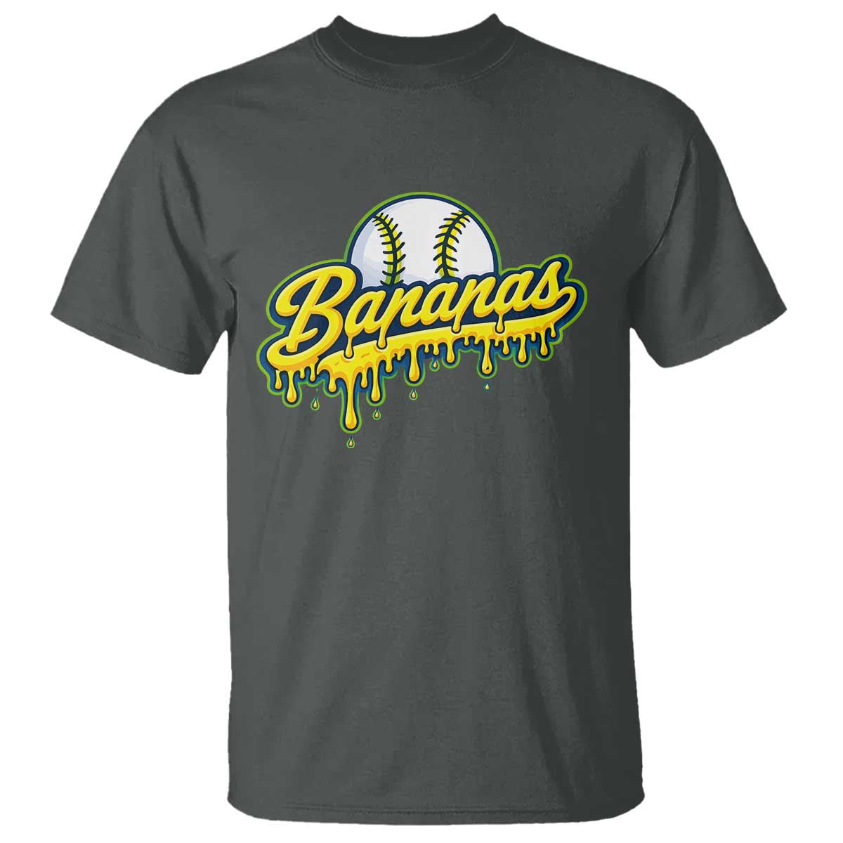 Funny Banana Baseball T Shirt Sports Team Baseball Drip Ice Cream Style
