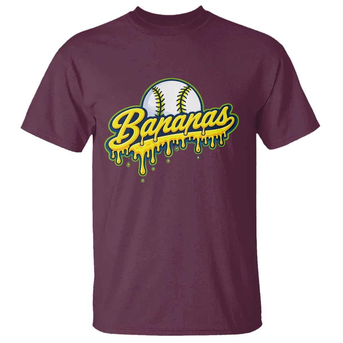 Funny Banana Baseball T Shirt Sports Team Baseball Drip Ice Cream Style