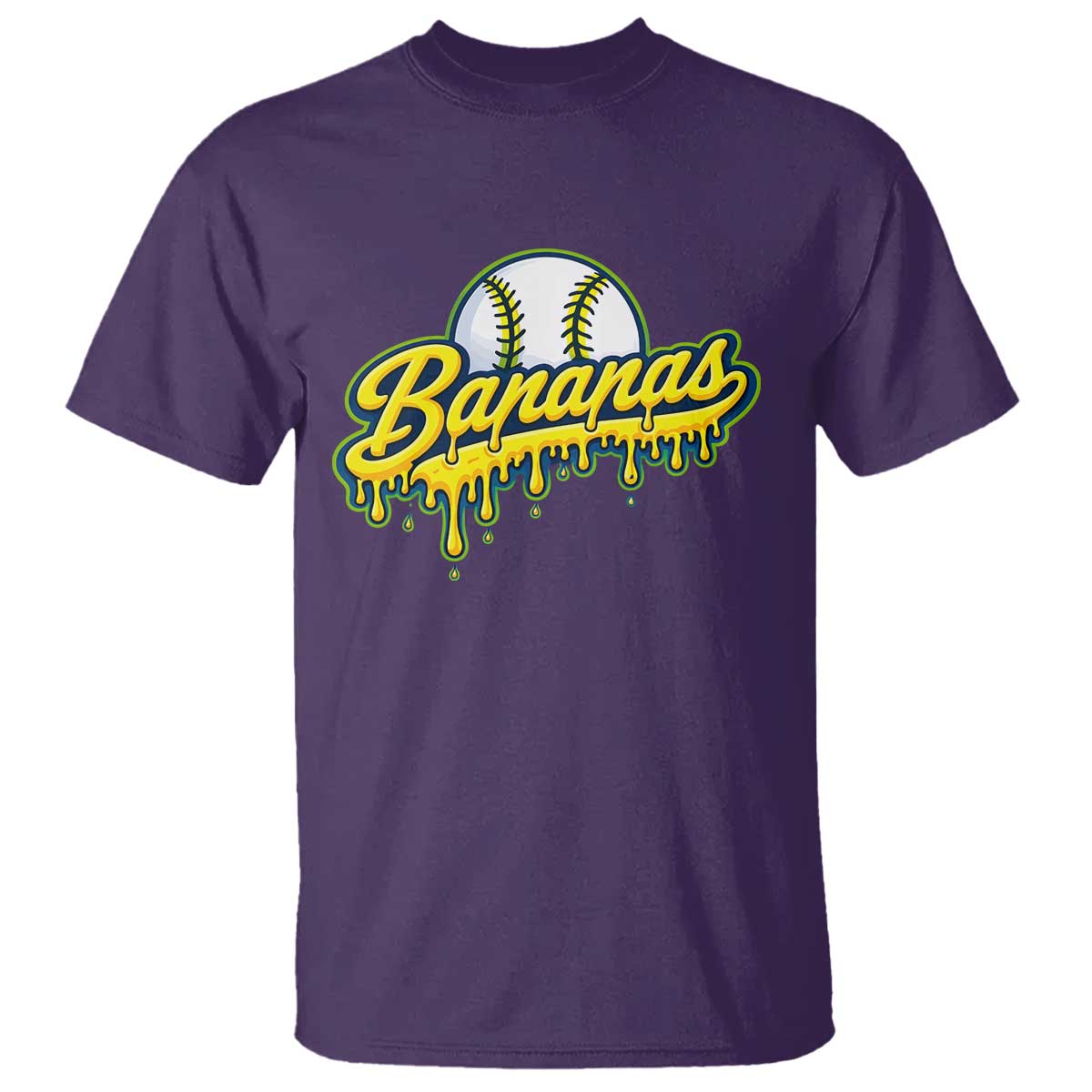 Funny Banana Baseball T Shirt Sports Team Baseball Drip Ice Cream Style