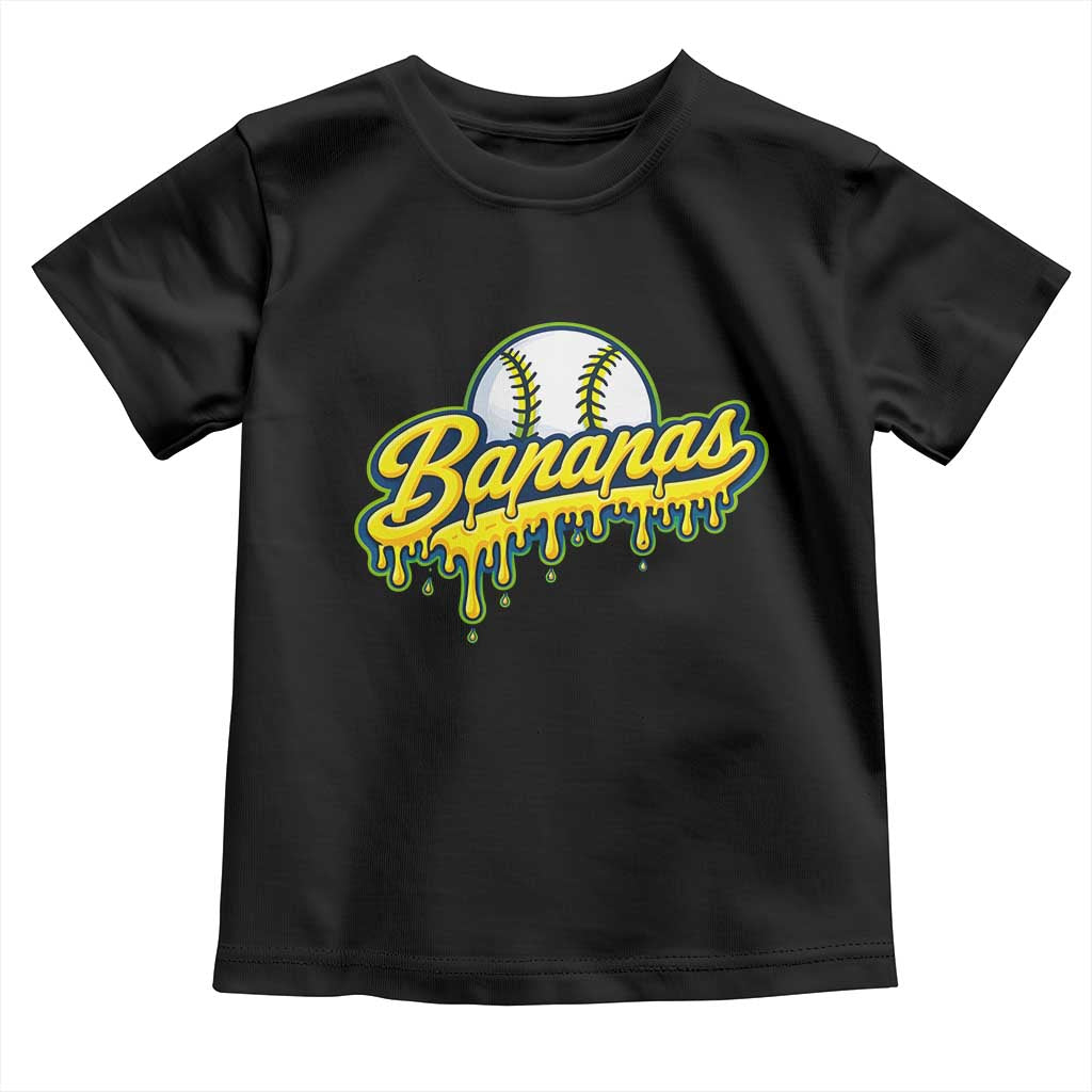 Funny Banana Baseball Toddler T Shirt Sports Team Baseball Drip Ice Cream Style