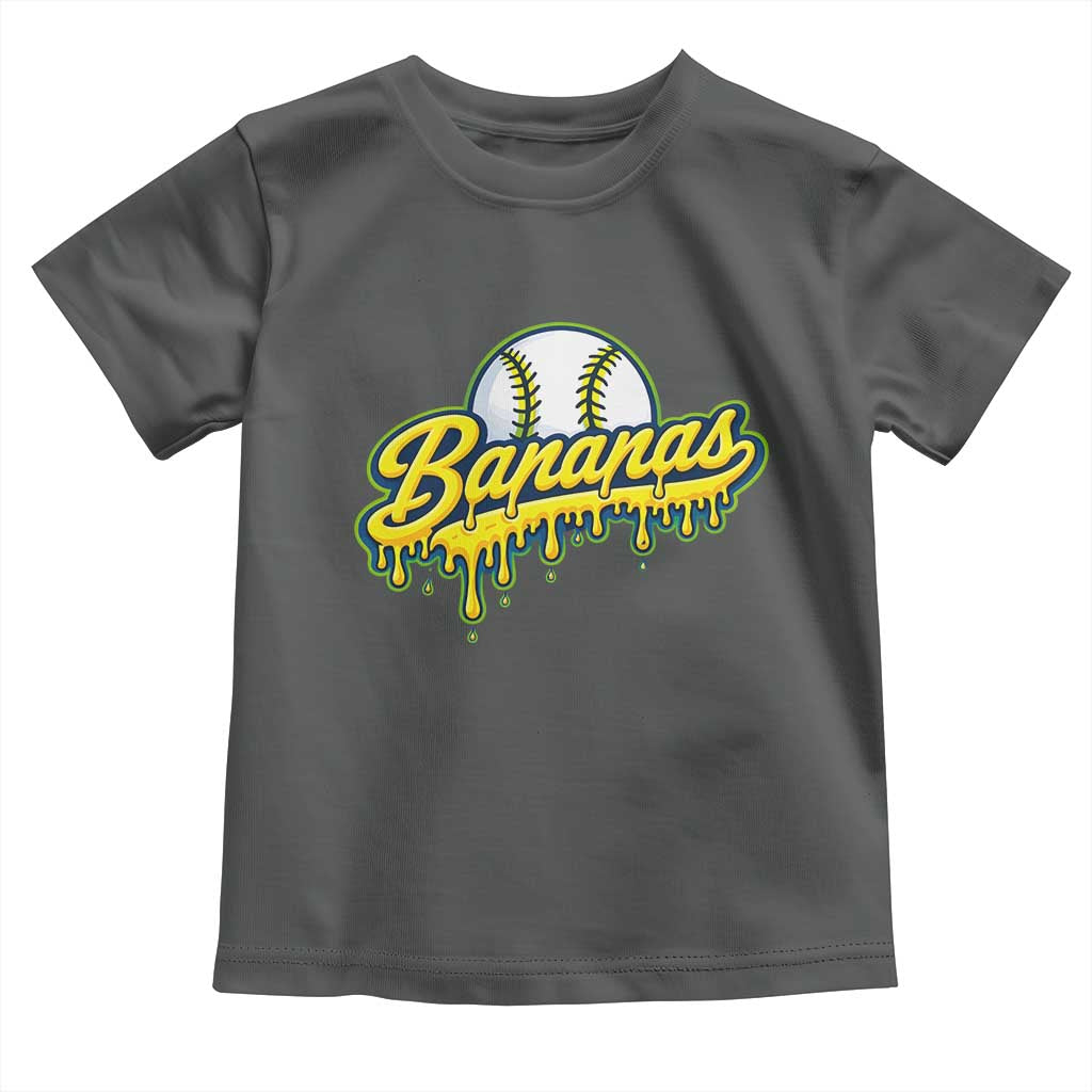 Funny Banana Baseball Toddler T Shirt Sports Team Baseball Drip Ice Cream Style