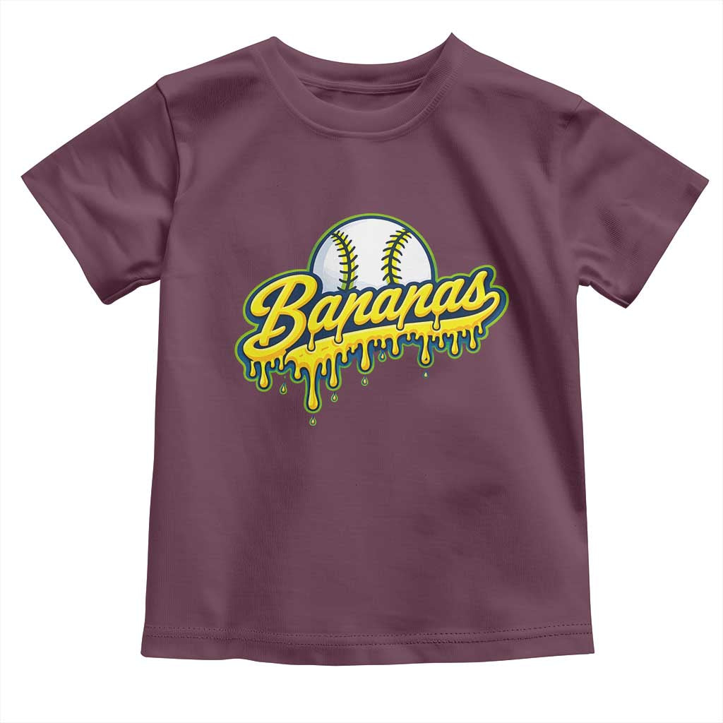 Funny Banana Baseball Toddler T Shirt Sports Team Baseball Drip Ice Cream Style
