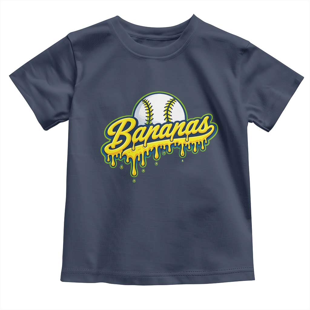 Funny Banana Baseball Toddler T Shirt Sports Team Baseball Drip Ice Cream Style