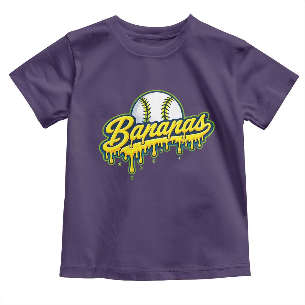 Funny Banana Baseball Toddler T Shirt Sports Team Baseball Drip Ice Cream Style