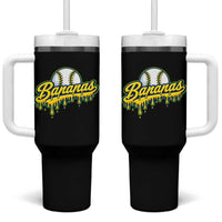 Funny Banana Baseball Tumbler With Handle Sports Team Baseball Drip Ice Cream Style
