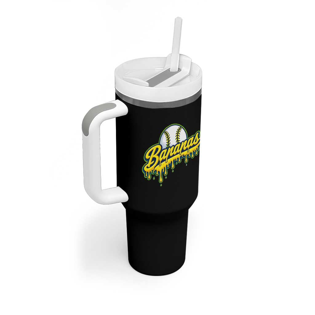 Funny Banana Baseball Tumbler With Handle Sports Team Baseball Drip Ice Cream Style