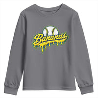 Funny Banana Baseball Youth Sweatshirt Sports Team Baseball Drip Ice Cream Style
