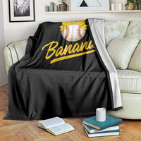 Bananas Coquette Bow Throw Blanket Banana Retro Popular Fruit Humor Cute Girls Kids