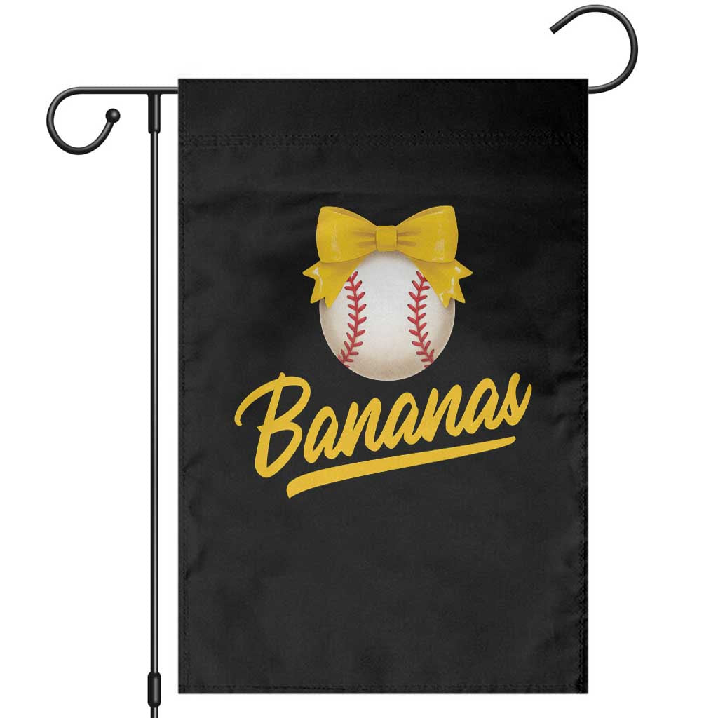 Bananas Coquette Bow Garden Flag Banana Retro Popular Fruit Humor Cute Girls Kids