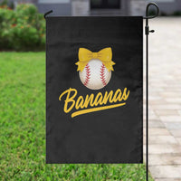 Bananas Coquette Bow Garden Flag Banana Retro Popular Fruit Humor Cute Girls Kids