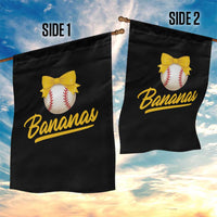 Bananas Coquette Bow Garden Flag Banana Retro Popular Fruit Humor Cute Girls Kids