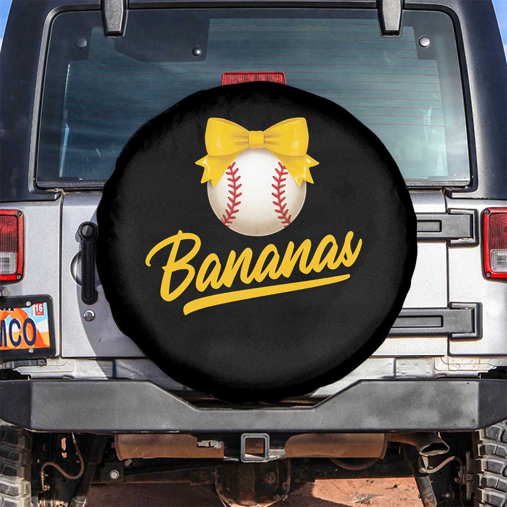 Bananas Coquette Bow Spare Tire Cover Banana Retro Popular Fruit Humor Cute Girls Kids