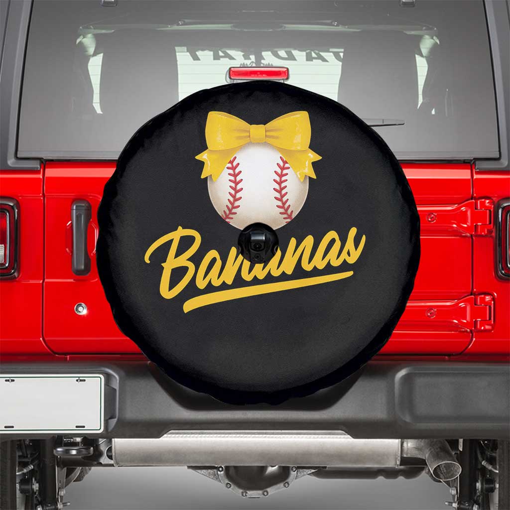 Bananas Coquette Bow Spare Tire Cover Banana Retro Popular Fruit Humor Cute Girls Kids