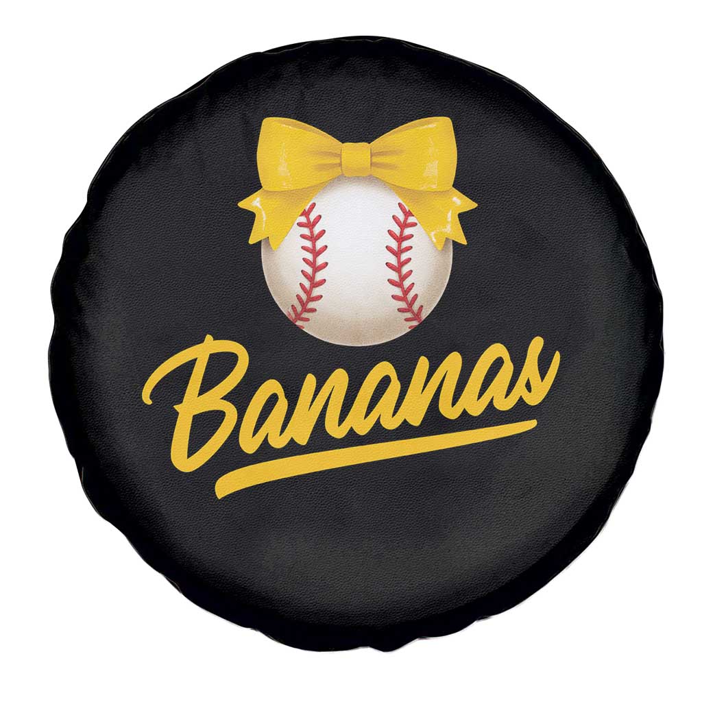 Bananas Coquette Bow Spare Tire Cover Banana Retro Popular Fruit Humor Cute Girls Kids