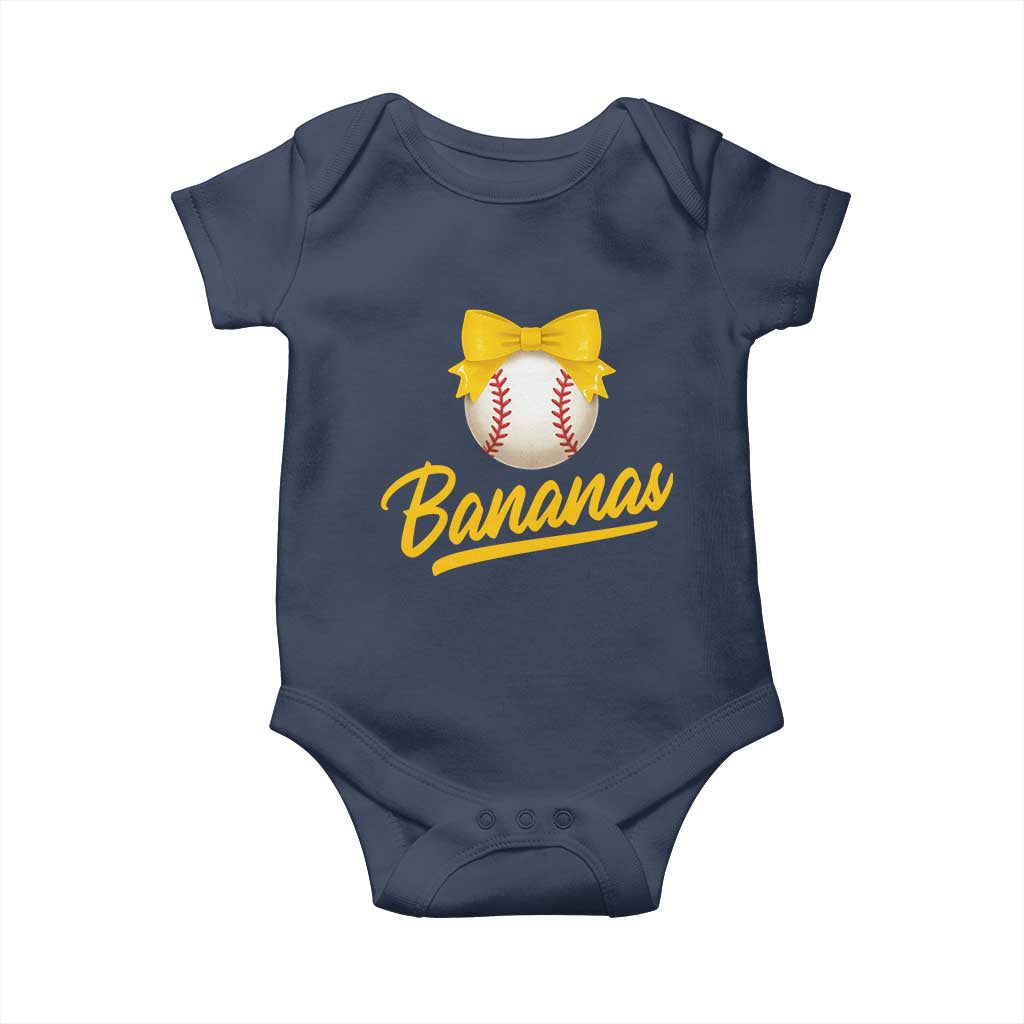 Bananas Coquette Bow Baby Onesie Banana Retro Popular Fruit Humor Cute Girls Kids